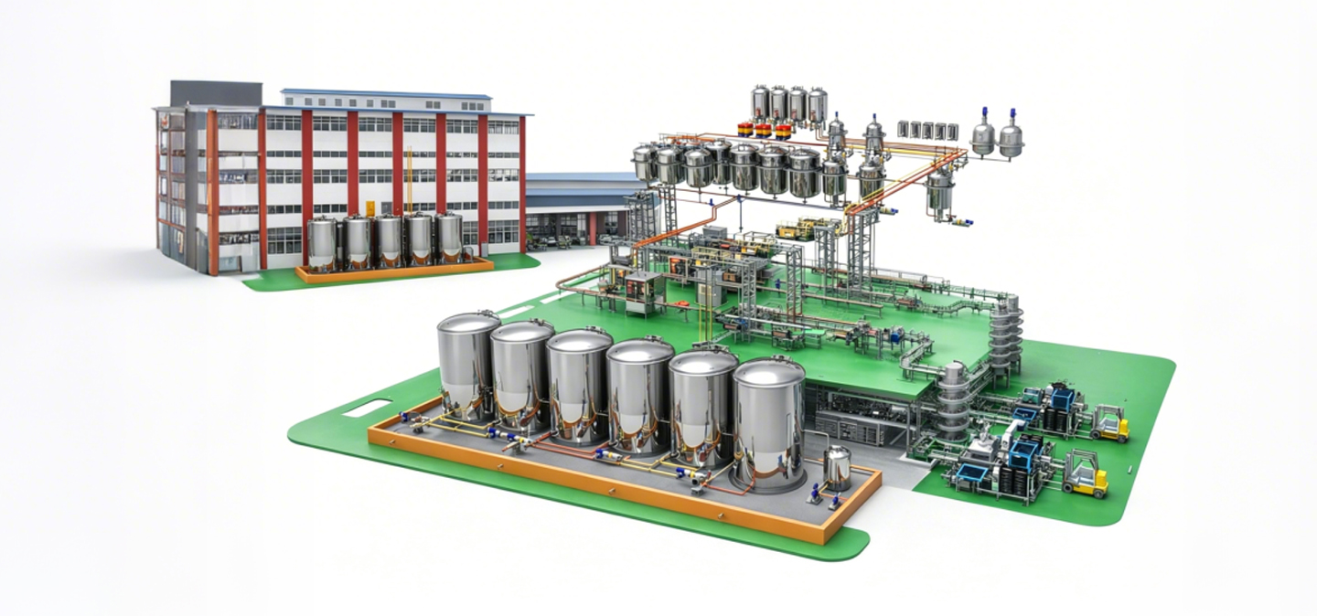 Section de la cha&icirc;ne de production